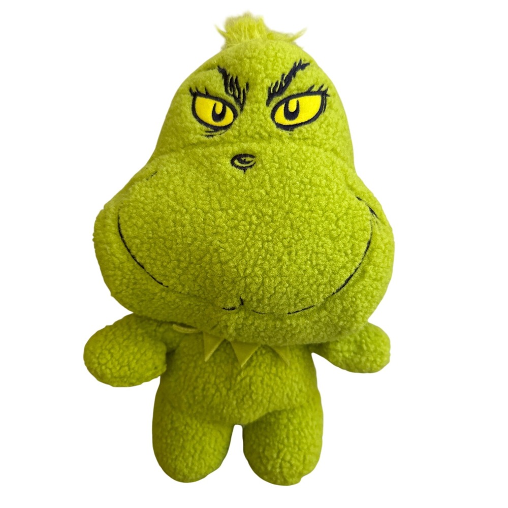 The Grinch Sherpa Plush Backpack Dr. Seuss Green Holiday Character Bag NWT 16"